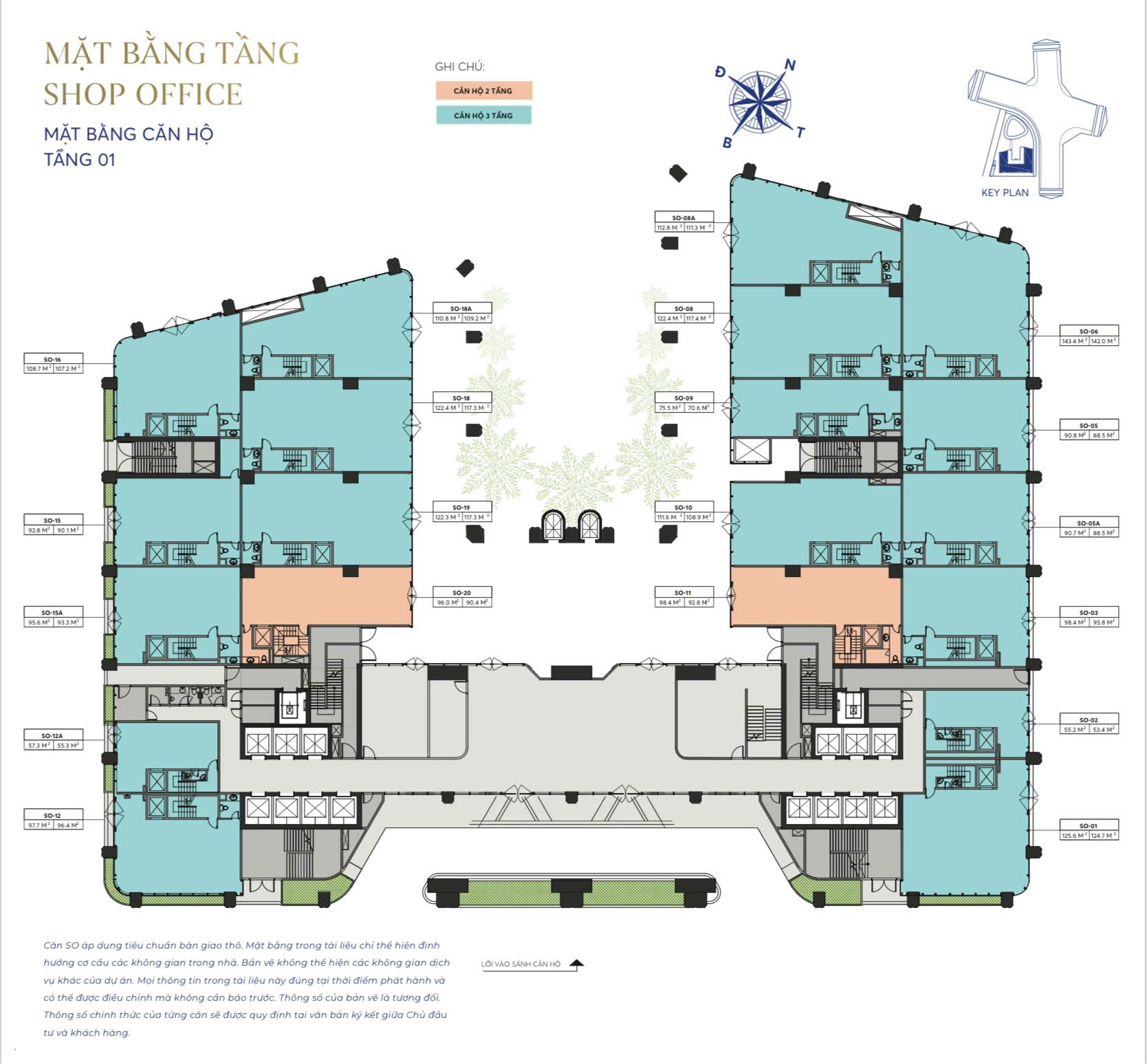 Mặt bằng shop khối đế chugn cư Diamond Crown Doji Hải Phòng