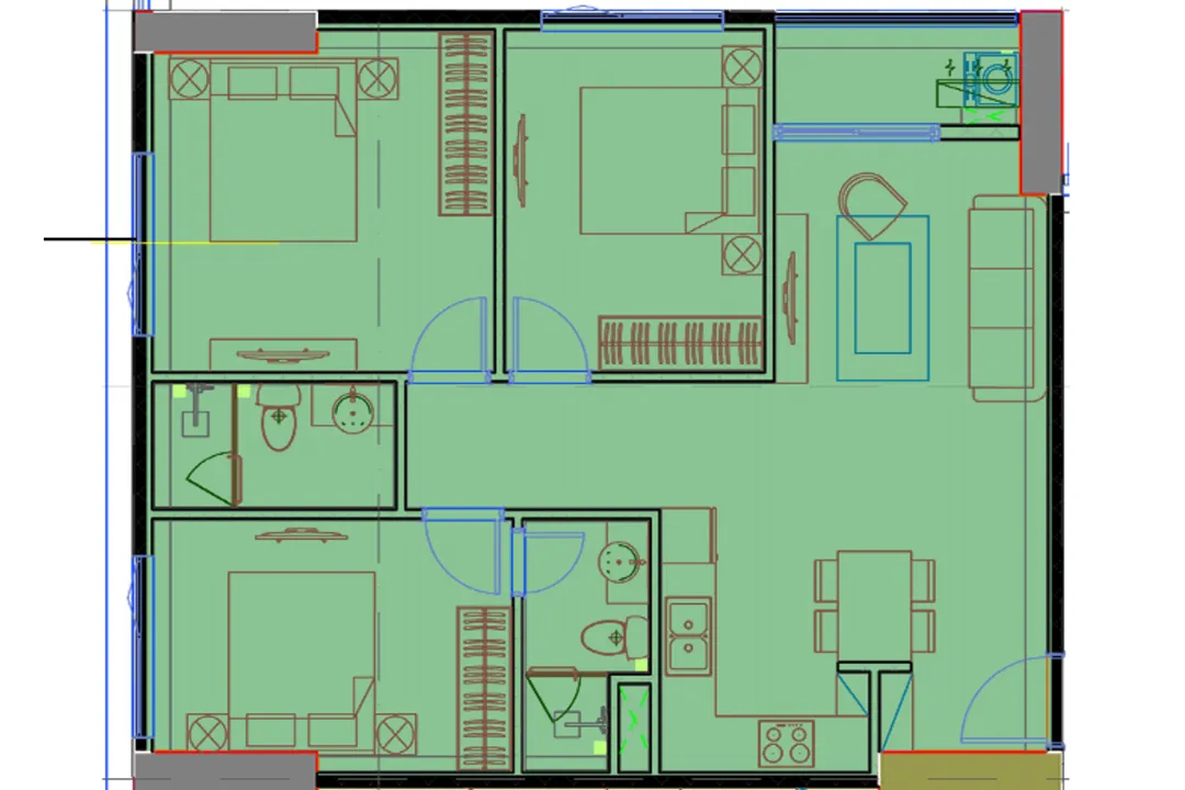 Căn 3 phòng ngủ Marquee Homes Hải Phòng