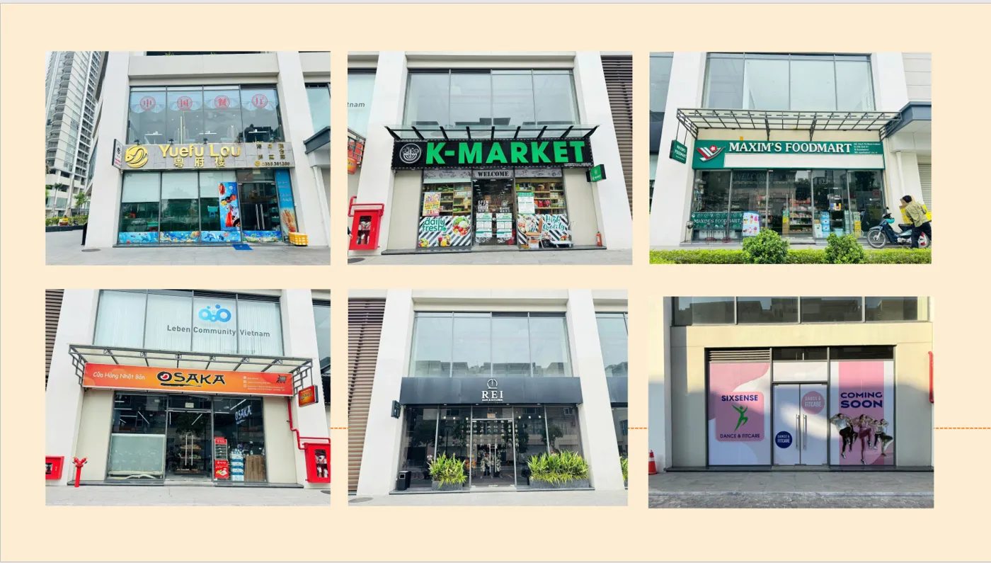 So sánh shop khối đế các tòa chung cư tại Hải Phòng